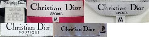 vintage dior tags|how to tell if Dior shirt is real.